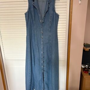 Sleeveless Denim Maxi Dress